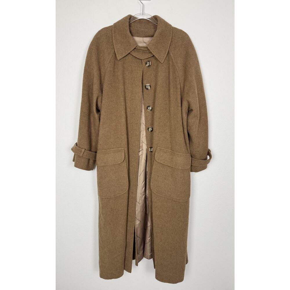 Pendleton Coat Womens L/XL Camel Brown Swing A-Line Brushed Wool Fuzzy Vintage - Picture 3 of 16